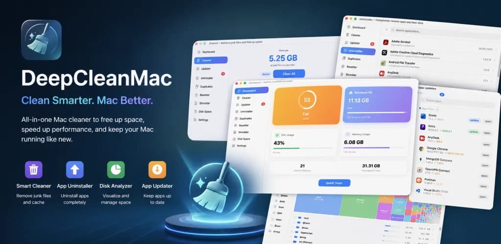 DeepCleanMac Review: A Mac Cleaner That Goes Deeper Than CleanMyMac