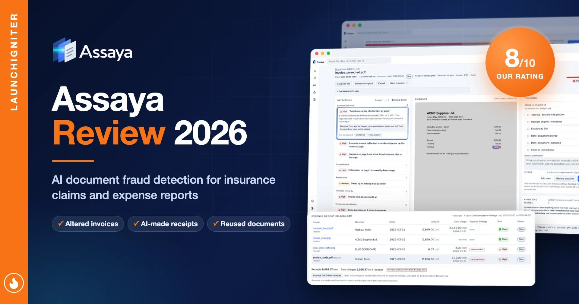 Assaya Review: AI Document Fraud Detection for Insurance Claims and Expense Reports
